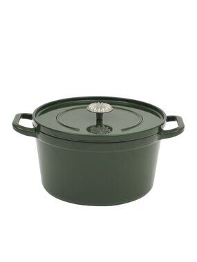 The Pioneer Woman Home Dark Green Agatha Enameled Cast Iron 5-Quart Dutch Oven